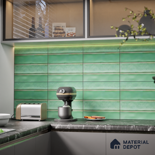 Faux Subway Tile TL 07257 D Sintra 5002 Luster 1 ft x 1 ft Designer Tiles Ceramic Matte Finish - 9 mm | Please Expect a Slight Variation of Pattern